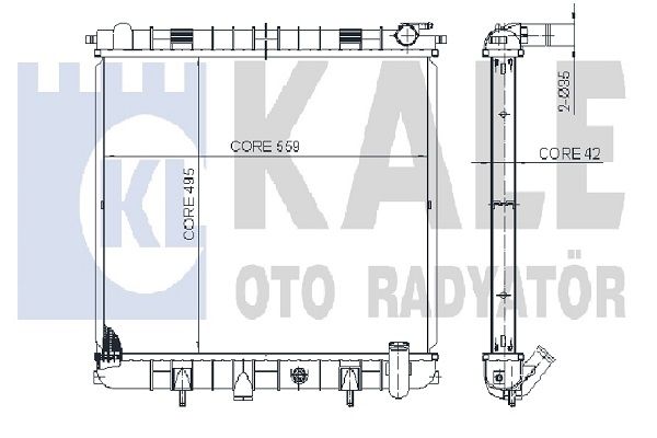 KALE OTO RADYATÖR Radiaator,mootorijahutus 350300